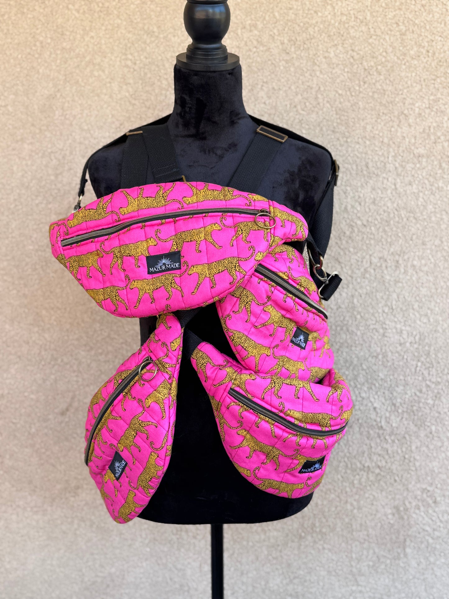 Hot Pink Quilted Fanny Pack – Cheetah Parade