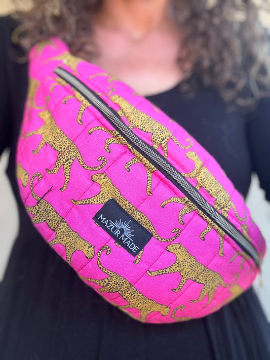 Hot Pink Quilted Fanny Pack – Cheetah Parade